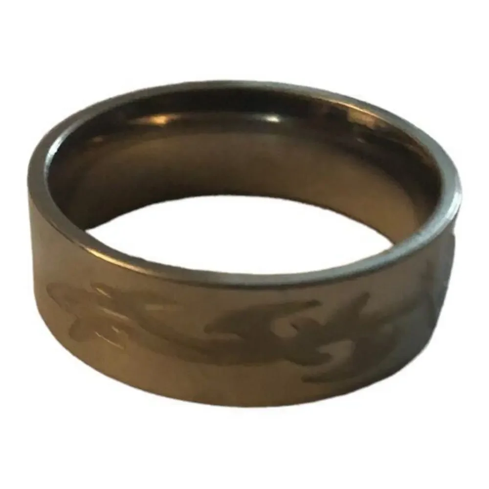 New stainless steel‎ tribal design ring size 12